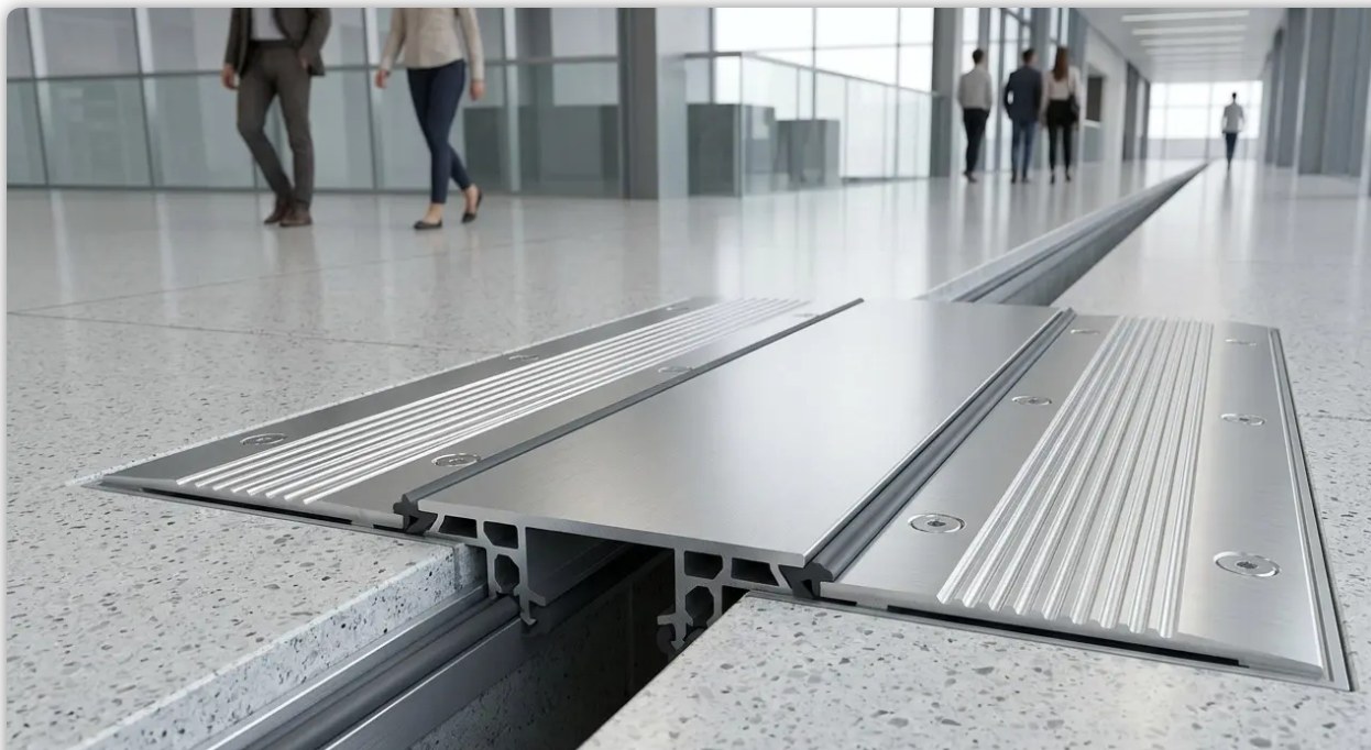AVAYO Expansion Joint Cover System in a commercial lobby floor