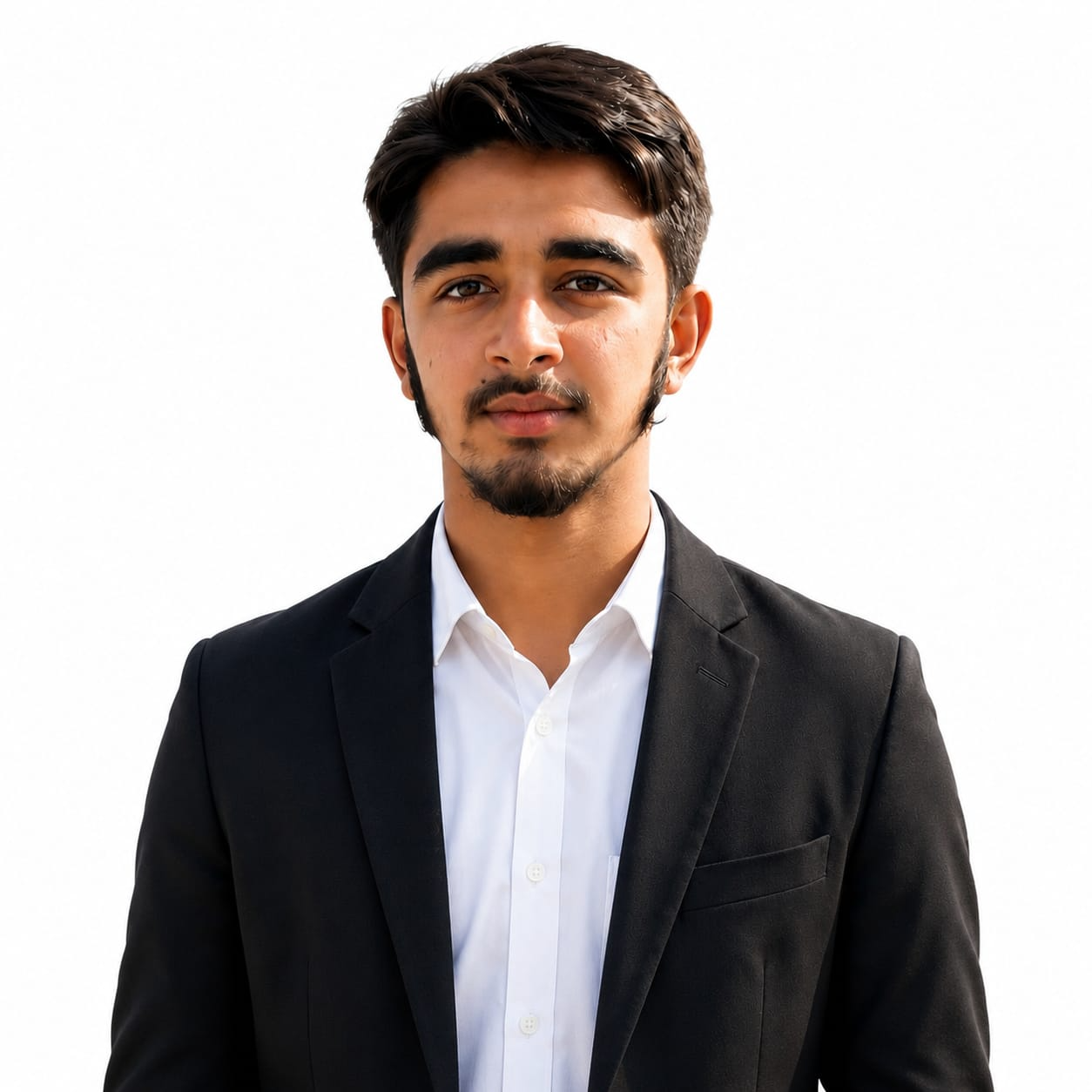Portrait of Mashood Ahmad, video editor